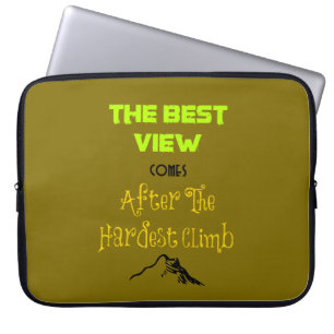 Inspirerend Motivating Hiking Quote Typografie Laptop Sleeve