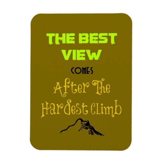 Inspirerend Motivating Hiking Quote Typografie Magneet (Verticaal)