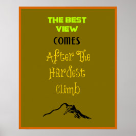 Inspirerend Motivating Hiking Quote Typografie Poster
