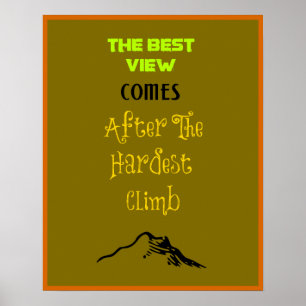 Inspirerend Motivating Hiking Quote Typografie Poster
