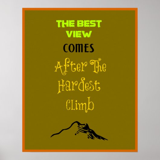 Inspirerend Motivating Hiking Quote Typografie Poster (Voorkant)
