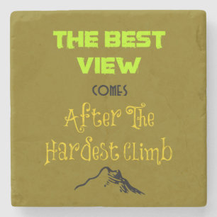 Inspirerend Motivating Hiking Quote Typografie Stenen Onderzetter
