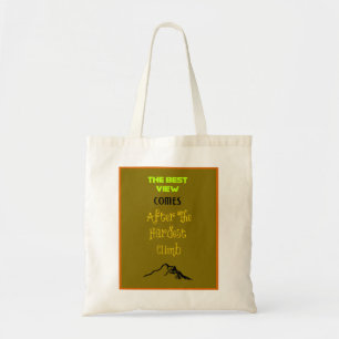 Inspirerend Motivating Hiking Quote Typografie Tote Bag