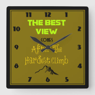 Inspirerend Motivating Quote Typografie Vierkante Klok