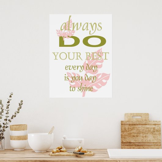 Inspirerend Motivation Poster (Keuken)