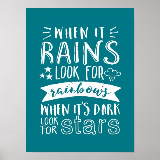 Inspirerend Motivation Quote denkt positief Poster (Voorkant)