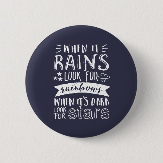 Inspirerend Motivation Quote denkt positief Ronde Button 5,7 Cm (Voorkant)