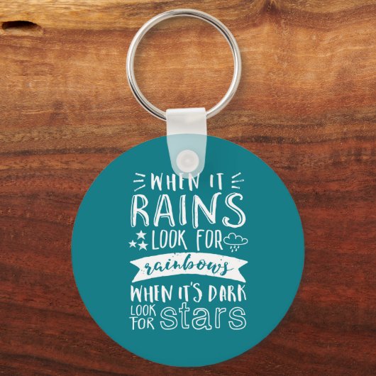 Inspirerend Motivation Quote denkt positief Sleutelhanger (Voorkant)