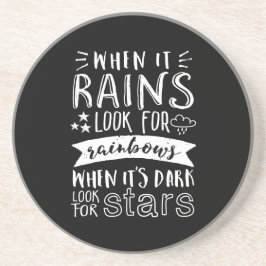 Inspirerend Motivation Quote denkt positief Zandsteen Onderzetter