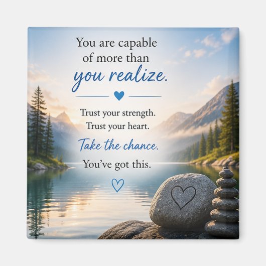 Inspirerend Motiverend Magneet (Voorkant)