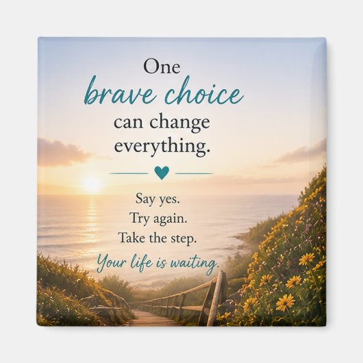 Inspirerend Motiverend  Magneet (Voorkant)