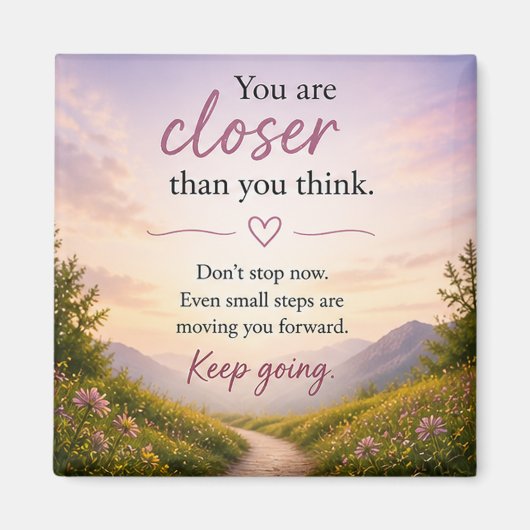 Inspirerend Motiverend  Magneet (Voorkant)