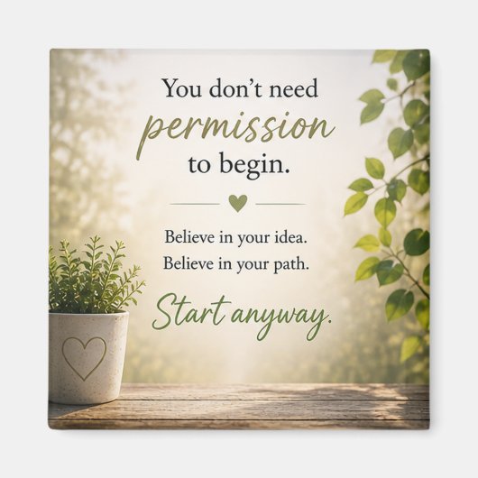 Inspirerend Motiverend  Magneet (Voorkant)