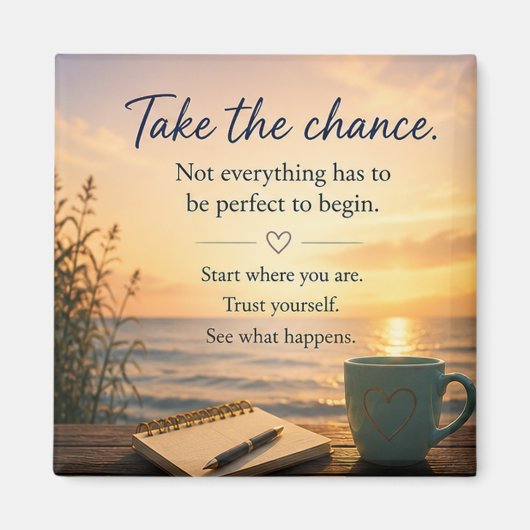 Inspirerend Motiverend  Magneet (Voorkant)