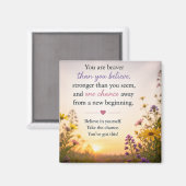 Inspirerend Motiverend  Magneet (Voorkant / Achterkant)