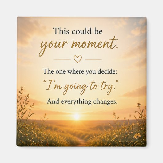 Inspirerend Motiverend Magneet (Voorkant)