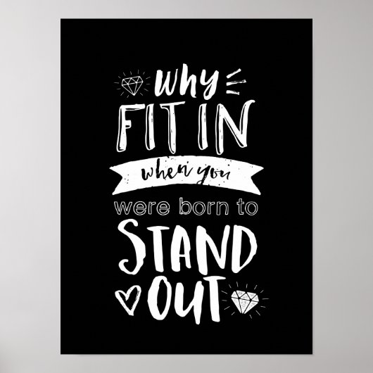 Inspirerend motiviteitskrijving, geboren om uit te poster (Voorkant)