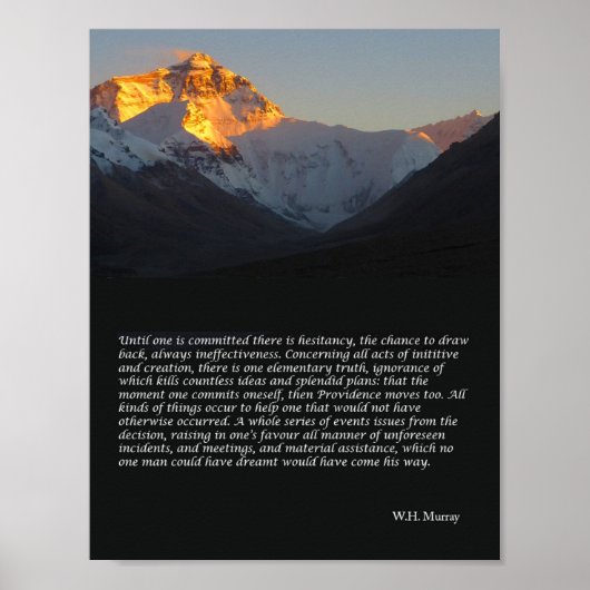 Inspirerend Mount Everest Poster (Voorkant)