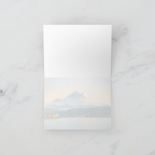 Inspirerend Mount Rainier Peace Scripture Blank Feestdagen Kaart (Binnen)