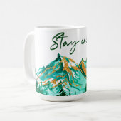 Inspirerend Mountain Design en Motivatie Quo Koffiemok (Voorkant links)