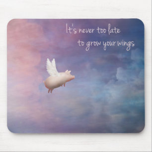Inspirerend mousepad-vliegend varken muismat
