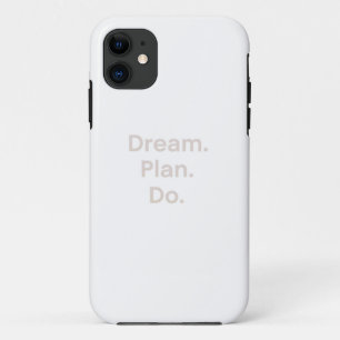 Inspirerend muurkunst - "Dream. Plan. Doen." – Min Case-Mate iPhone Case