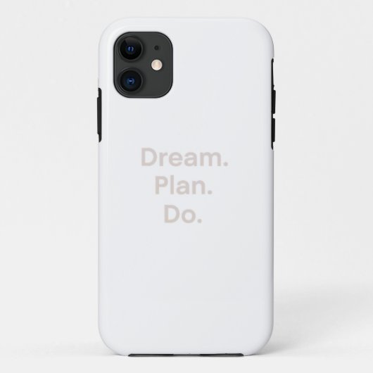 Inspirerend muurkunst - "Dream. Plan. Doen." – Min Case-Mate iPhone Case (Achterkant)
