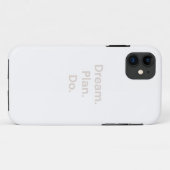 Inspirerend muurkunst - "Dream. Plan. Doen." – Min Case-Mate iPhone Case (Achterkant (horizontaal))