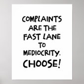 Inspirerend muurkunst - Kies! Geen klachten meer Poster (Voorkant)