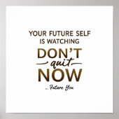 Inspirerend muurkunst - niet stoppen met citeren - poster (Voorkant)