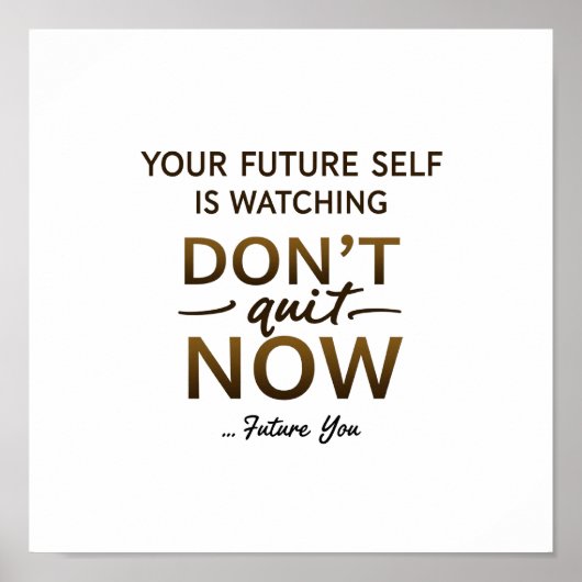 Inspirerend muurkunst - niet stoppen met citeren - poster (Voorkant)