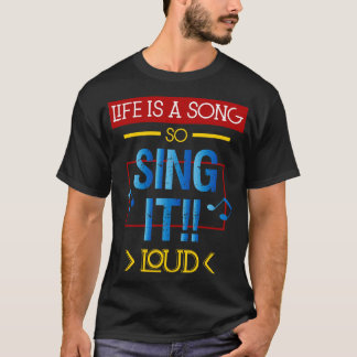 Inspirerend muziek voor het leven t-shirt