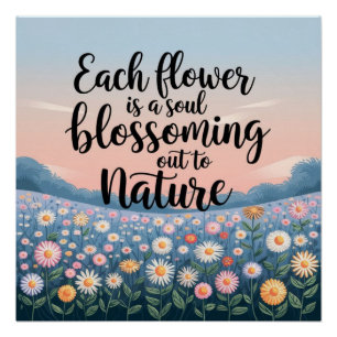 Inspirerend Natuur citaat artwork Perfect Poster