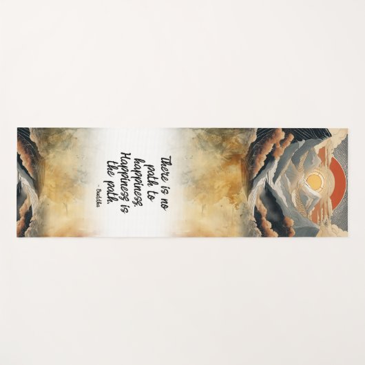 Inspirerend Natuur Geluk Innerlijke Vrede Quote Yogamat (Voorkant (horizontaal))