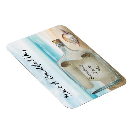 Inspirerend nautische boodschap in een flessenstra magneet (Rechterzijde)