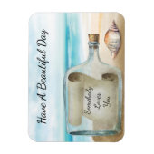 Inspirerend nautische boodschap in een flessenstra magneet (Verticaal)