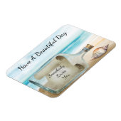 Inspirerend nautische boodschap in een flessenstra magneet (Linkerzijde)