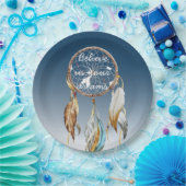 Inspirerend Navy Blue Ombre Dream Catcher Papieren Bordje (Feest)