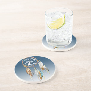 Inspirerend Navy Blue Ombre Dream Catcher Zandsteen Onderzetter