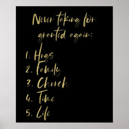 Inspirerend neemt nooit deel aan een lijst met toe poster