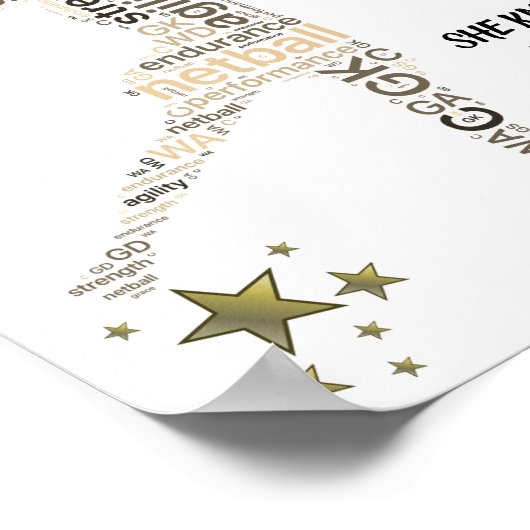 Inspirerend Netball Coach Quote Poster (Hoek)