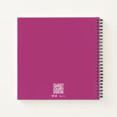 Inspirerend "Never Give Up" op Helderrood Paarse Notitieboek (Achterkant)