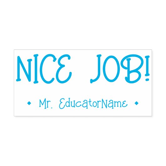 Inspirerend "NICE JOB!" Tutor Feedback Rubber Stem Zelfinktende Stempel (Design)