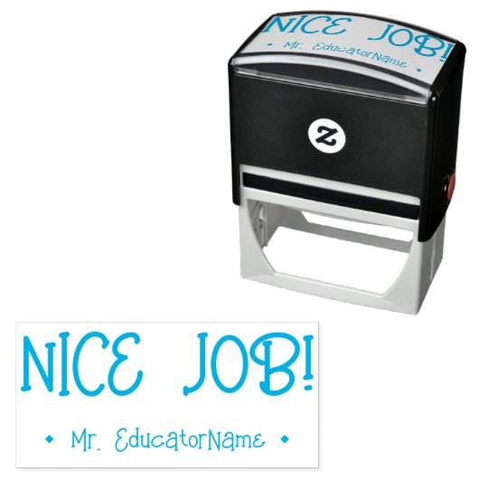 Inspirerend "NICE JOB!" Tutor Feedback Rubber Stem Zelfinktende Stempel (In situ)