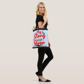 Inspirerend niet voorbij tote bag (Op model)