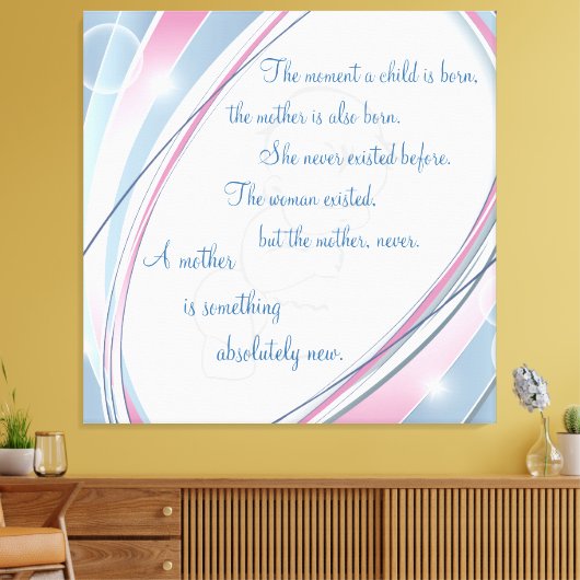 Inspirerend nieuwe moeder gewikkeld doek canvas afdruk (Insitu (Woonkamer))