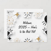 Inspirerend nieuwjaarsgroet briefkaart (Voorkant / Achterkant)