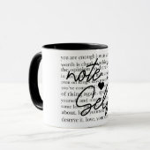 Inspirerend noot voor jezelf mok (Voorkant links)