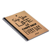 Inspirerend notebook voor motivatie: Carpe Diem! Notitieboek (Rechterzijde)