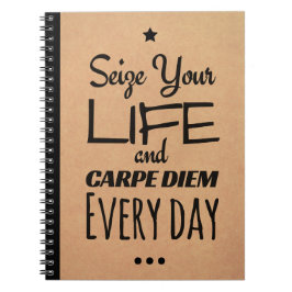 Inspirerend notebook voor motivatie: Carpe Diem! Notitieboek